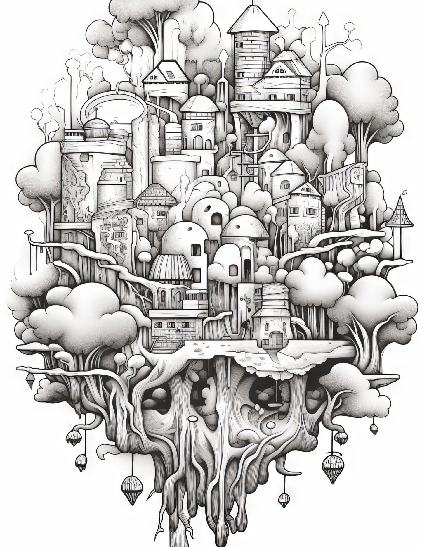 Fantasy Forests - Instantly Downloadable Digital Adult Colouring Book