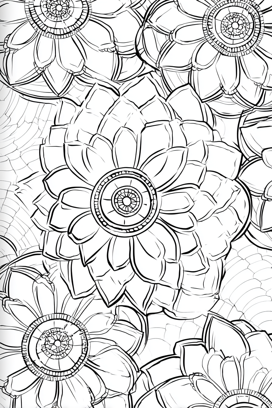 Mandalas & Geometric Patterns - Instantly Downloadable Digital Adult Colouring Book