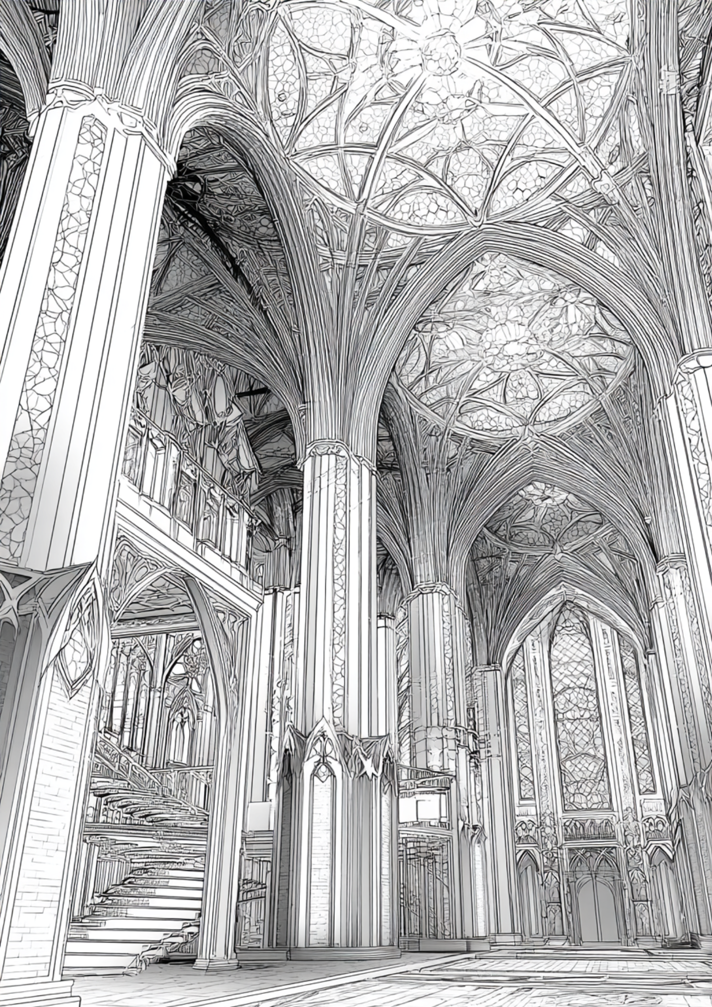 Architecture - Instantly Downloadable Digital Adult Colouring Book