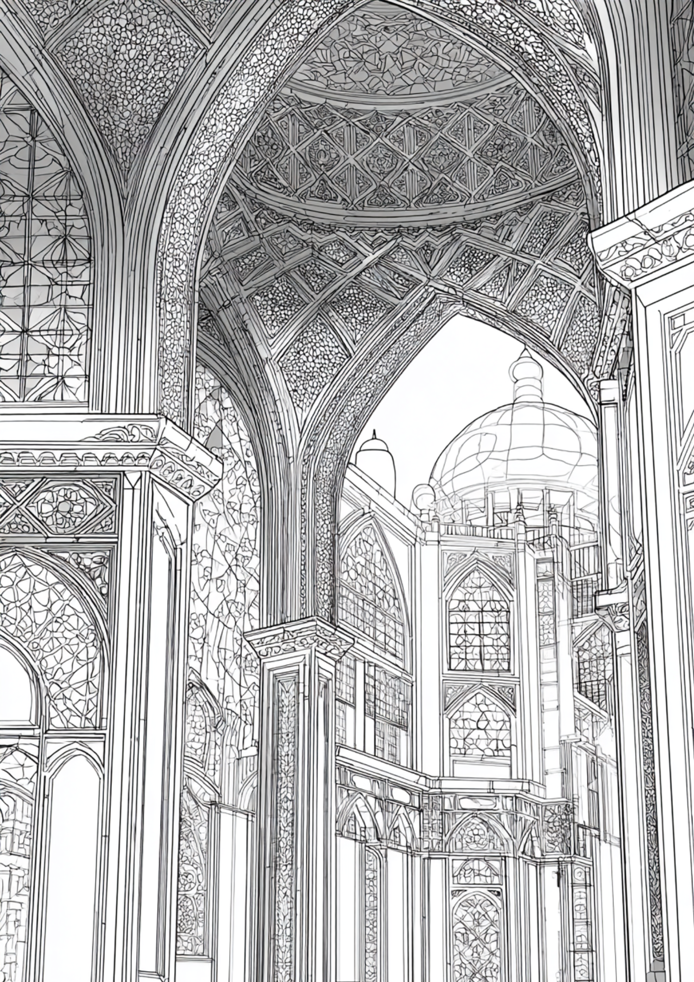 Architecture - Instantly Downloadable Digital Adult Colouring Book