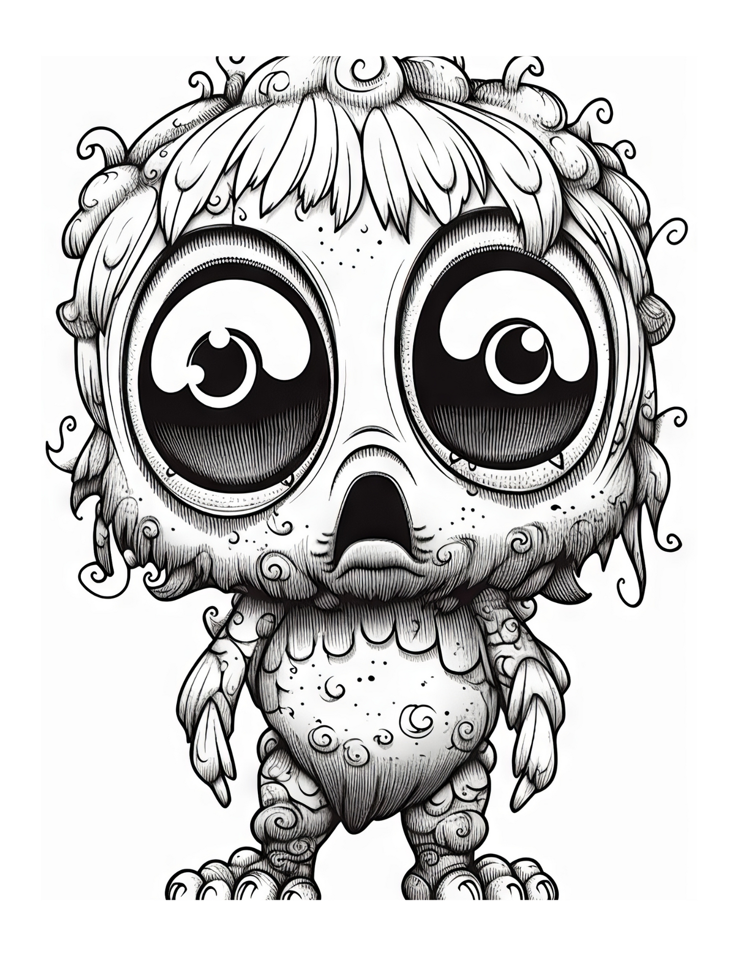 Creepy Cute Animals - Instantly Downloadable Digital Adult Colouring Book