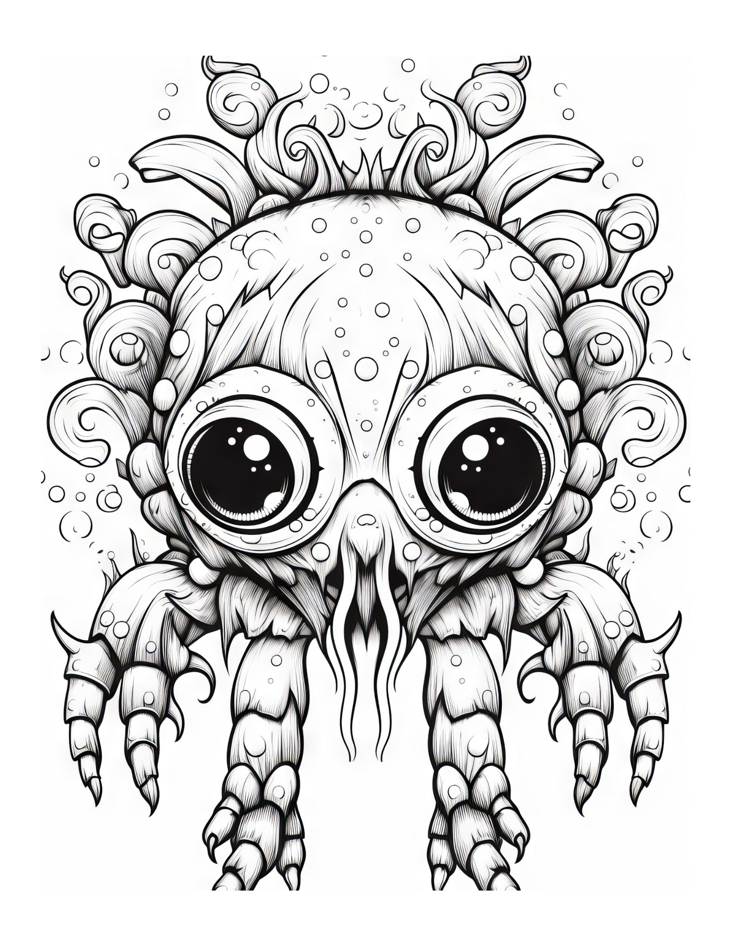 Creepy Cute Animals - Instantly Downloadable Digital Adult Colouring Book