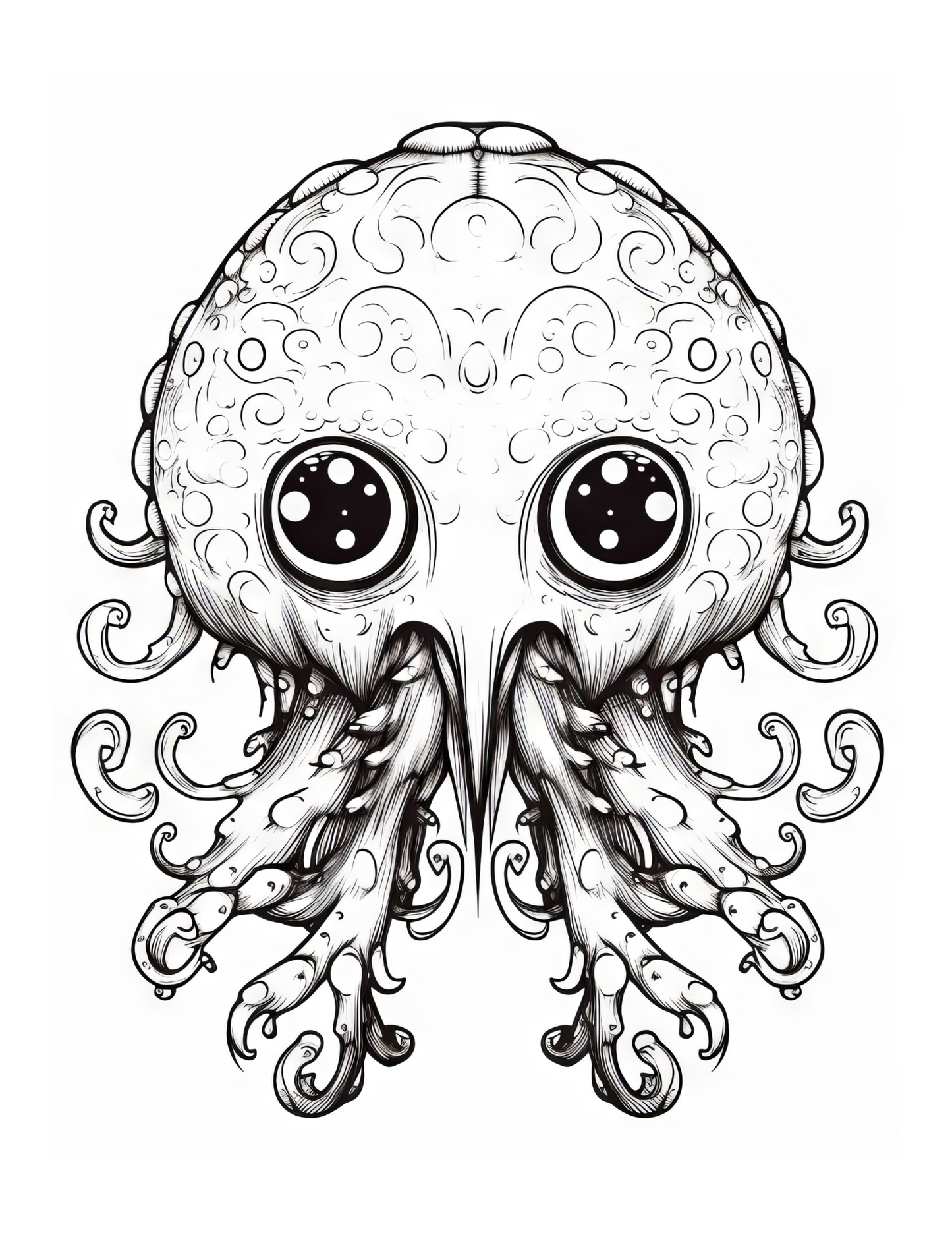 Creepy Cute Animals - Instantly Downloadable Digital Adult Colouring Book