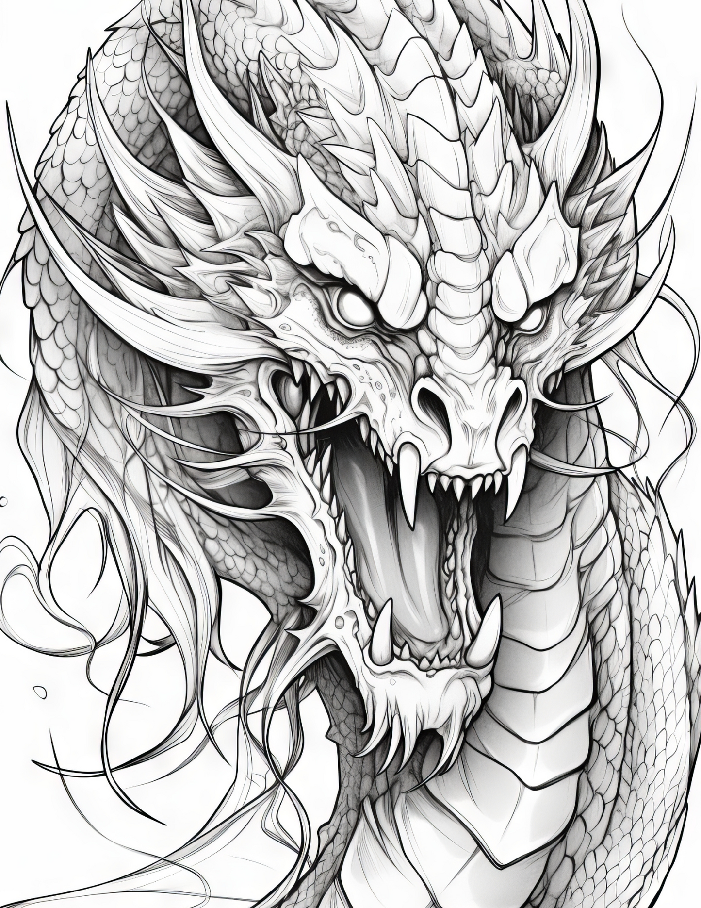 Fantasy Dragons - Instantly Downloadable Digital Adult Colouring Book