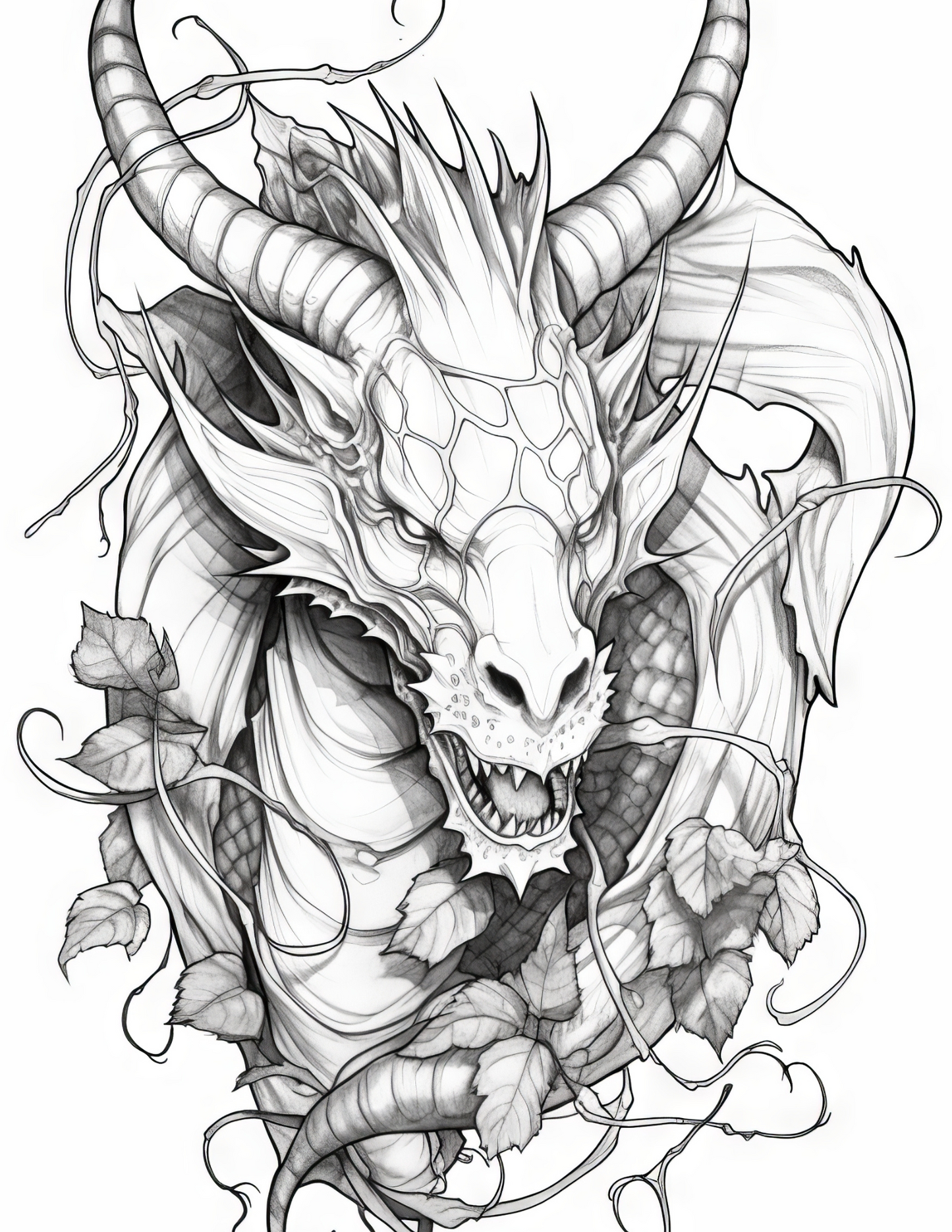 Fantasy Dragons - Instantly Downloadable Digital Adult Colouring Book