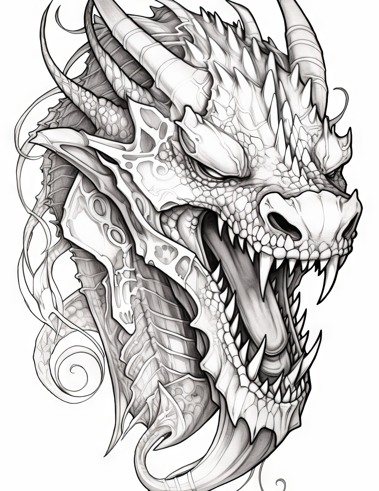 Fantasy Dragons - Instantly Downloadable Digital Adult Colouring Book