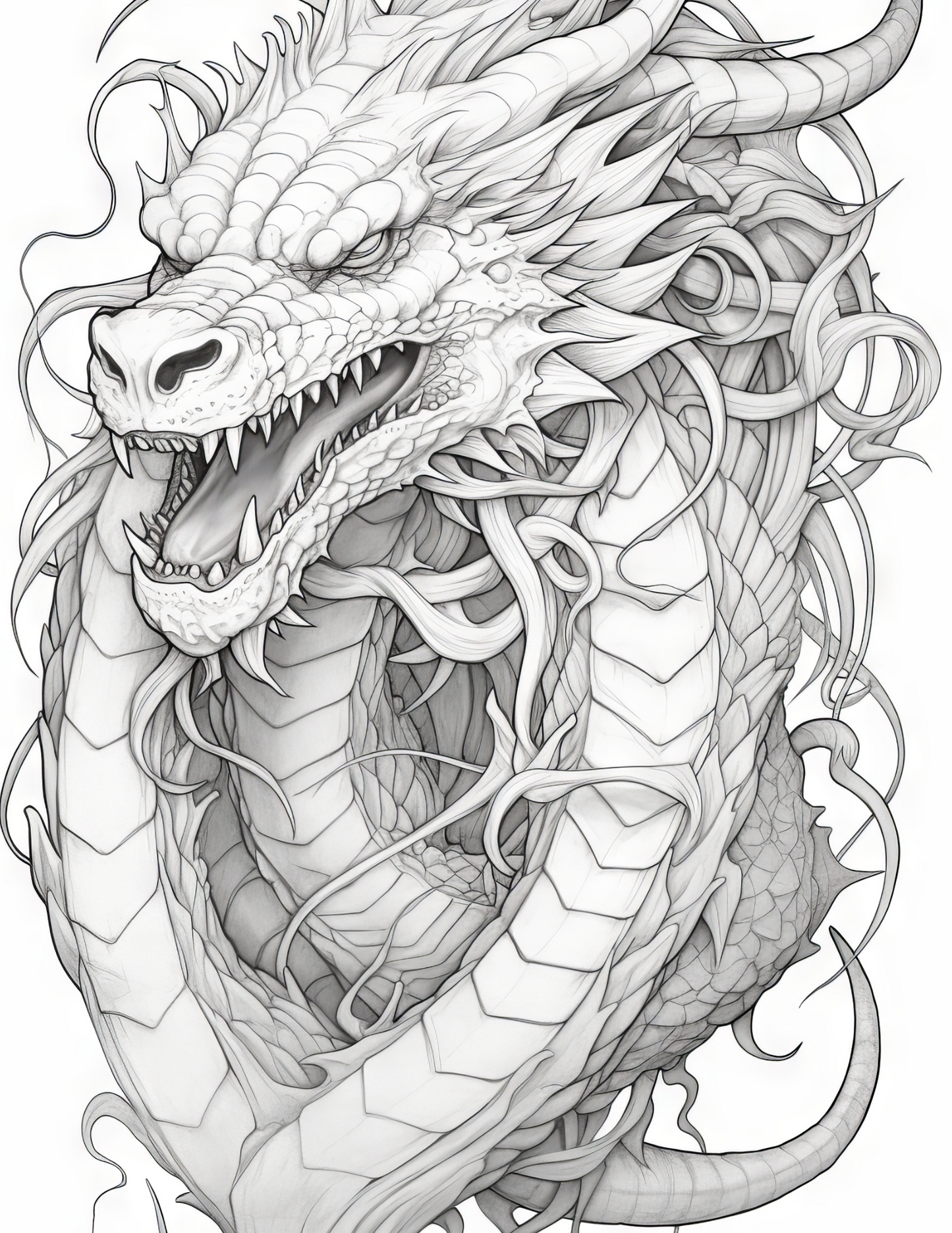 Fantasy Dragons - Instantly Downloadable Digital Adult Colouring Book