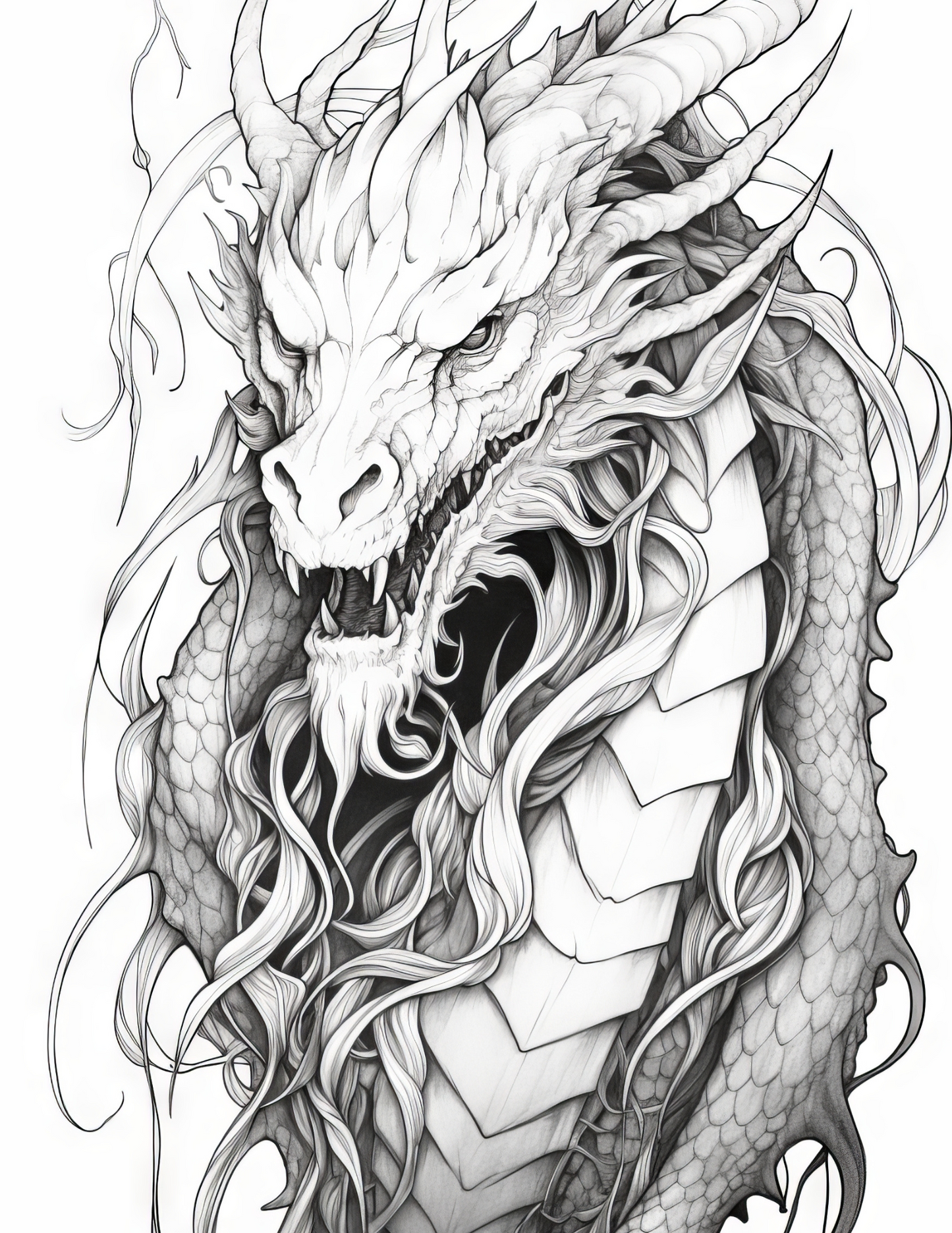 Fantasy Dragons - Instantly Downloadable Digital Adult Colouring Book