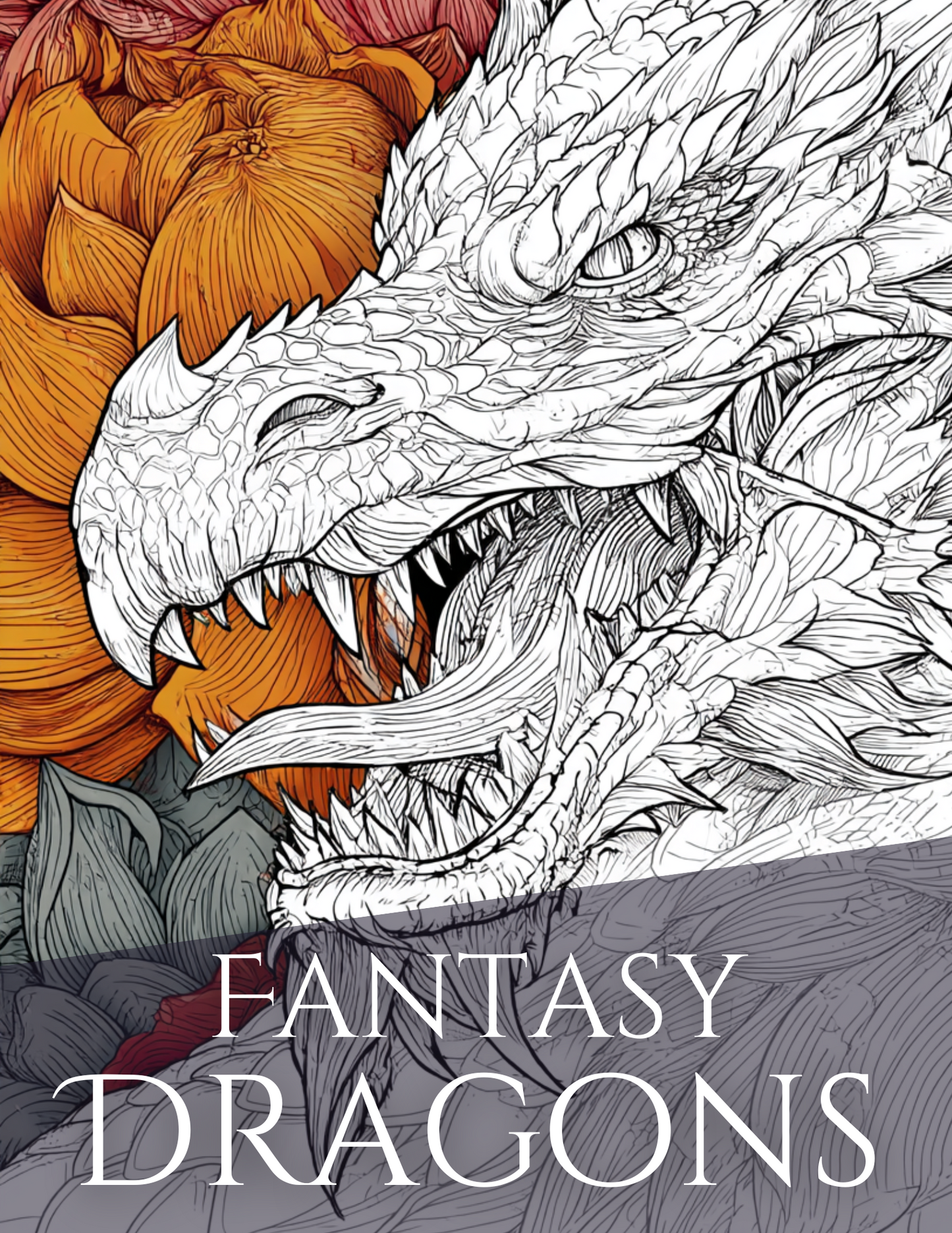 Fantasy Dragons - Instantly Downloadable Digital Adult Colouring Book