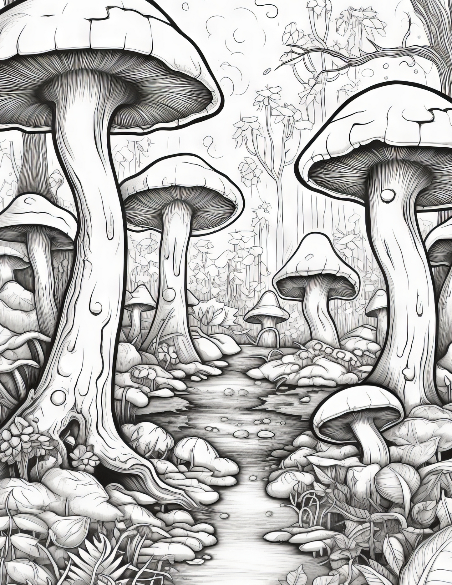 Fantasy Forests - Instantly Downloadable Digital Adult Colouring Book