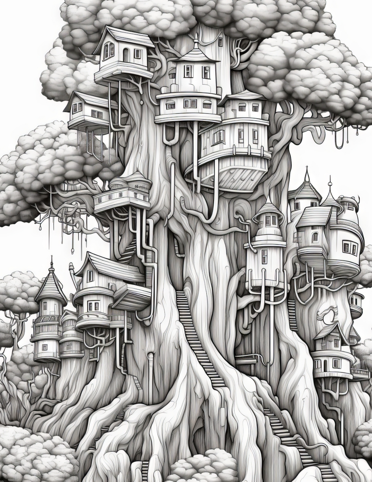 Fantasy Forests - Instantly Downloadable Digital Adult Colouring Book