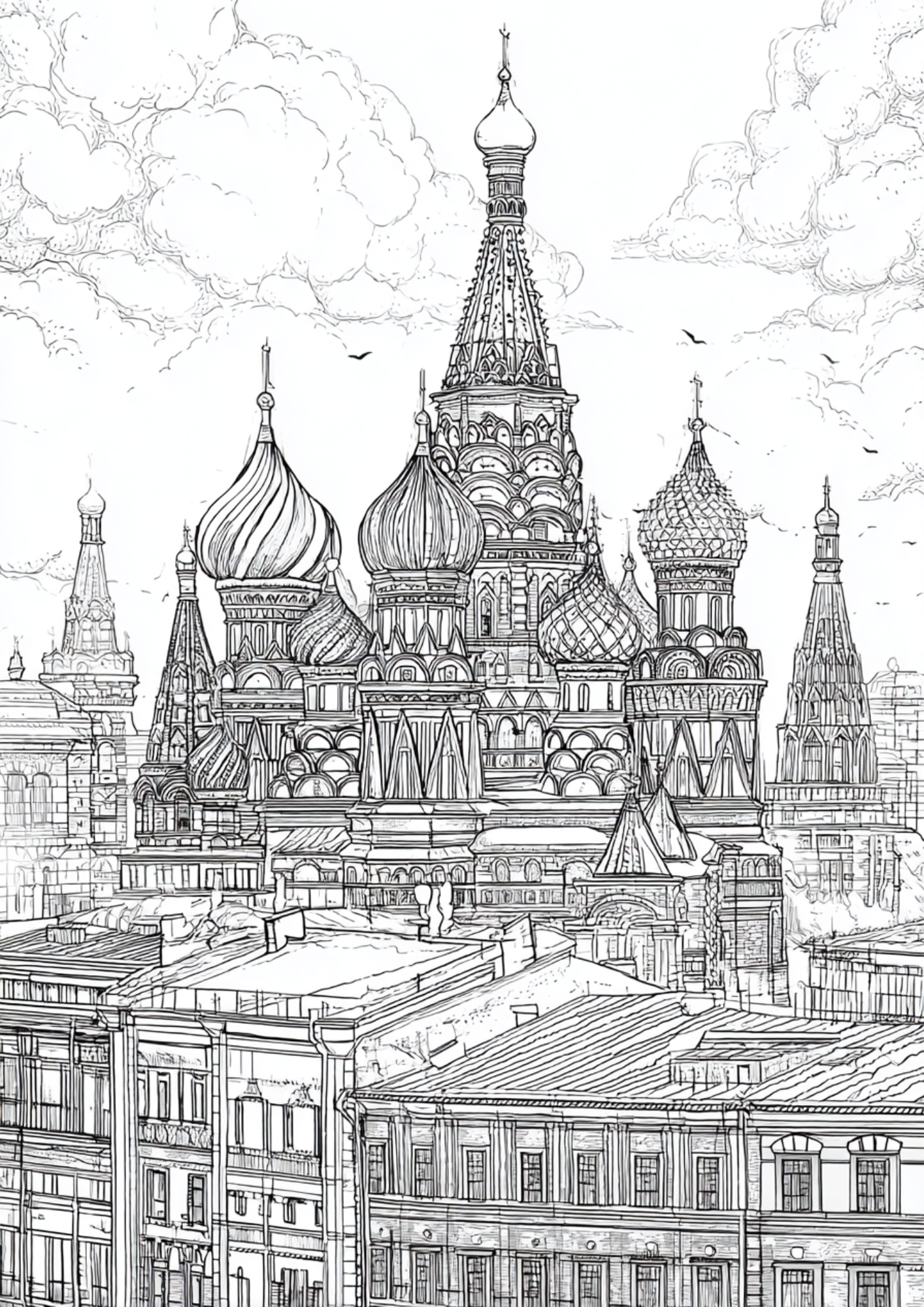 Famous Landmarks - Instantly Downloadable Digital Adult Colouring Book