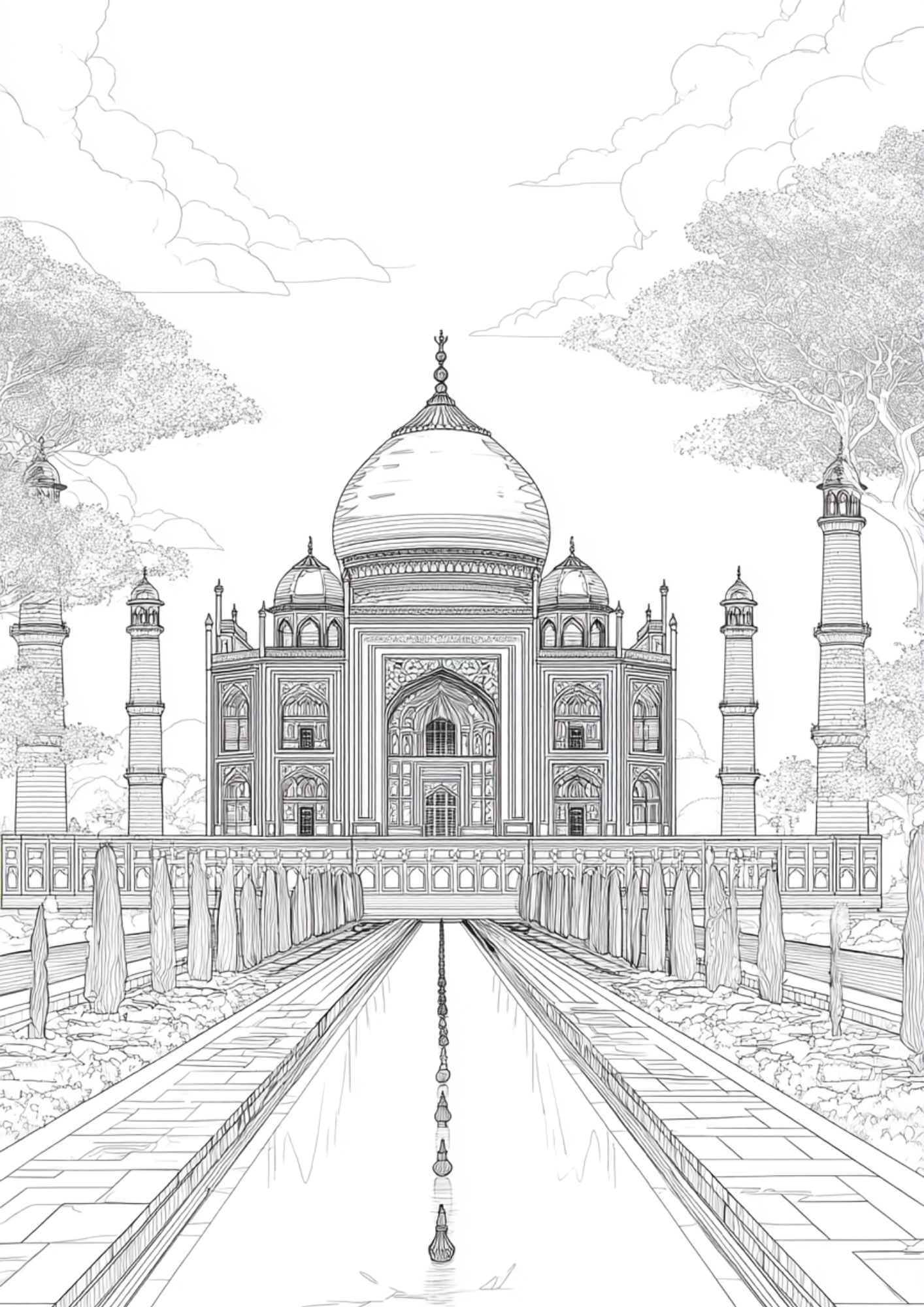 Famous Landmarks - Instantly Downloadable Digital Adult Colouring Book
