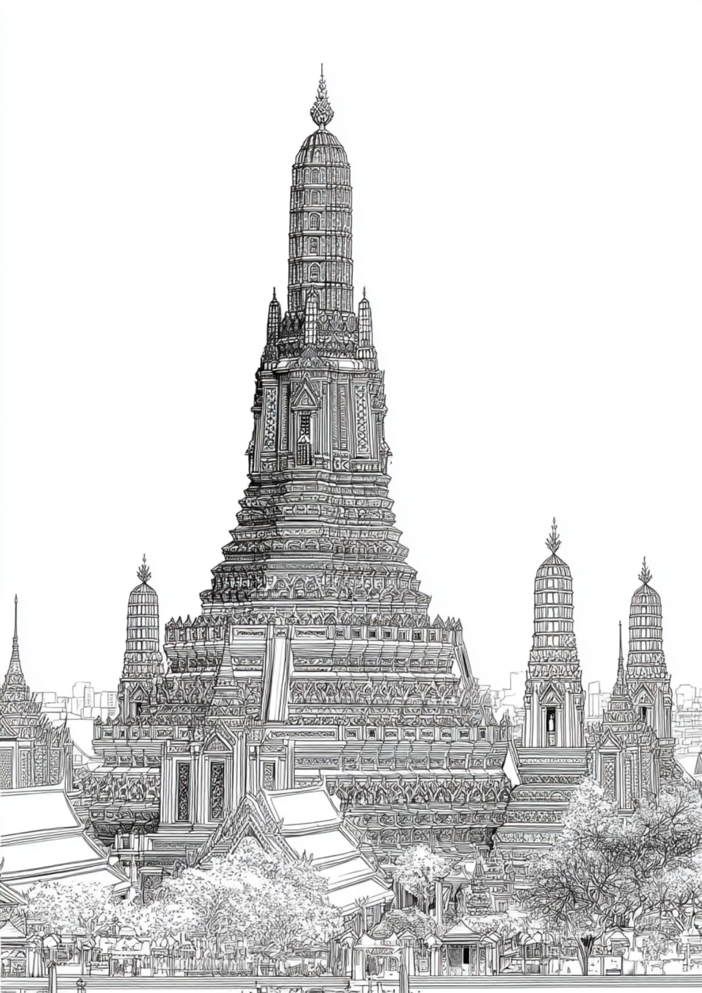 Famous Landmarks - Instantly Downloadable Digital Adult Colouring Book