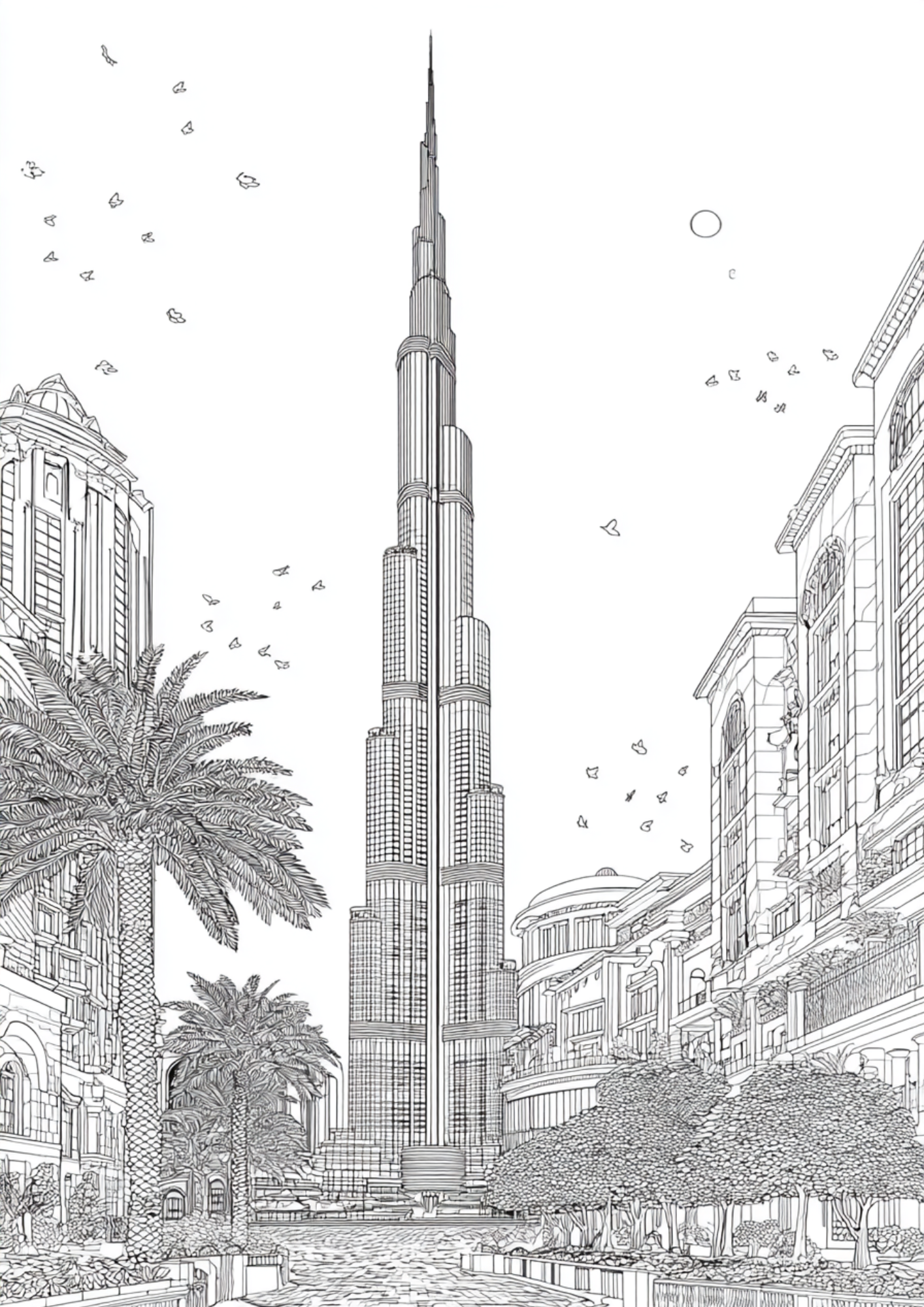 Famous Landmarks - Instantly Downloadable Digital Adult Colouring Book