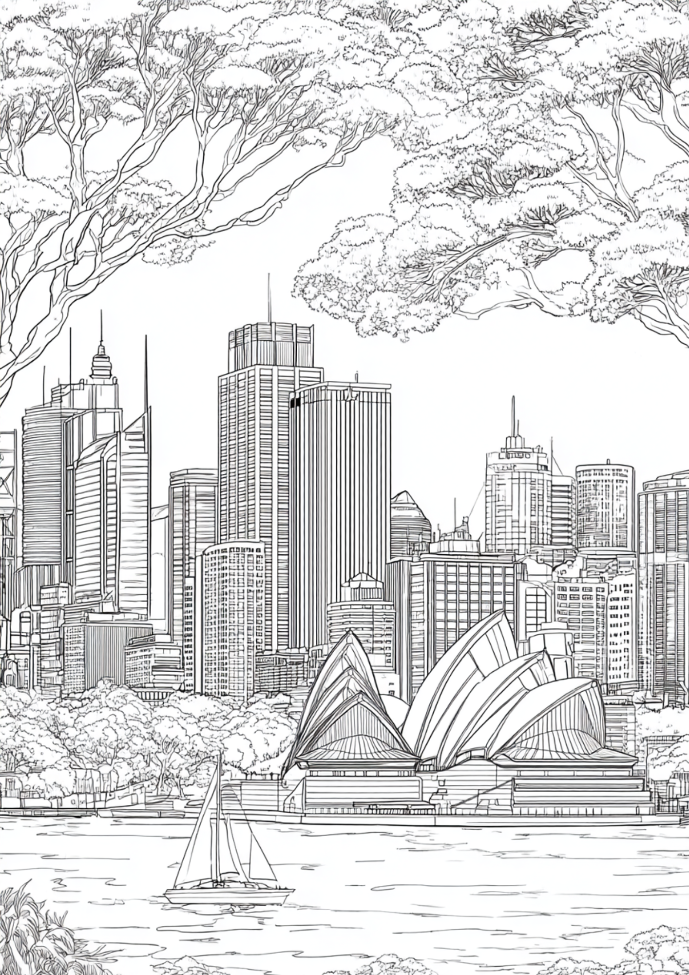 Famous Landmarks - Instantly Downloadable Digital Adult Colouring Book