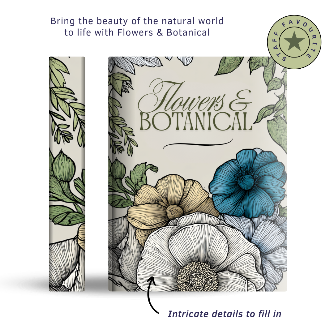 Flowers & Botanical - Instantly Downloadable Digital Adult Colouring Book