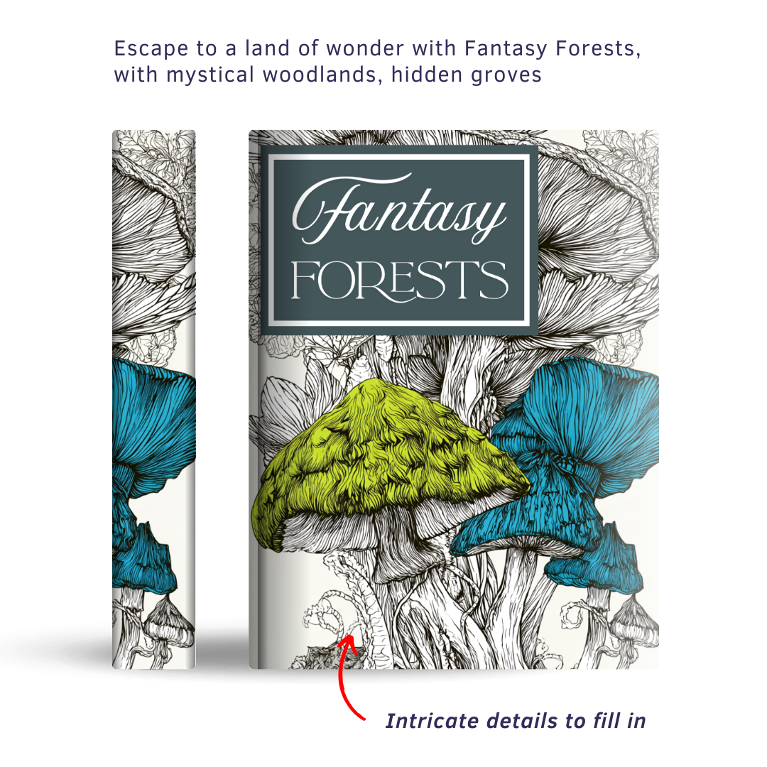Fantasy Forests - Instantly Downloadable Digital Adult Colouring Book