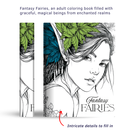 Fantasy Fairies - Instantly Downloadable Digital Adult Colouring Book