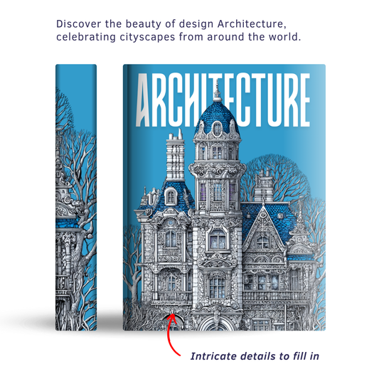 Architecture - Instantly Downloadable Digital Adult Colouring Book