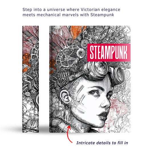 Steampunk - Instantly Downloadable Digital Adult Colouring Book
