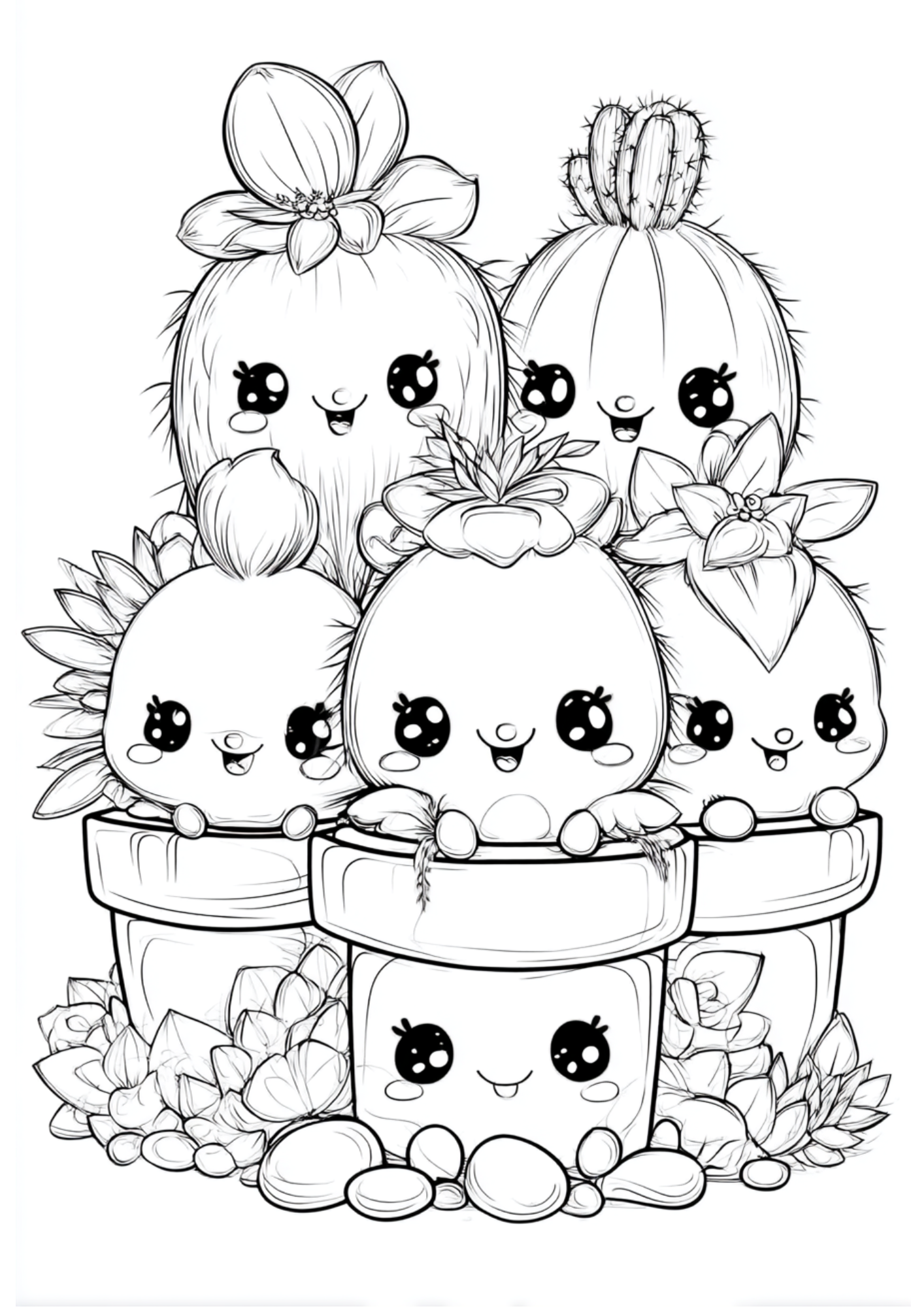 Cute & Kawaii - Instantly Downloadable Digital Adult Colouring Book