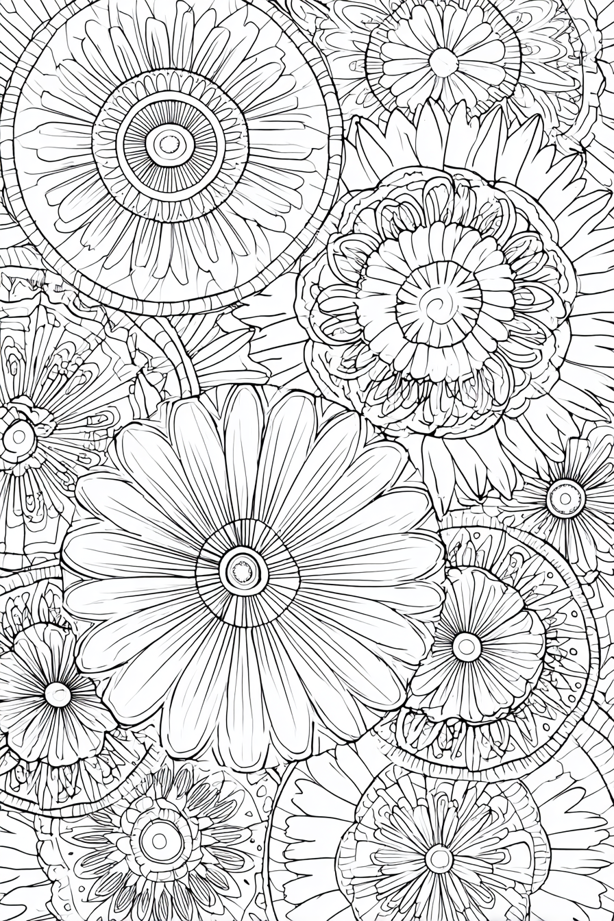 Mandalas & Geometric Patterns - Instantly Downloadable Digital Adult Colouring Book