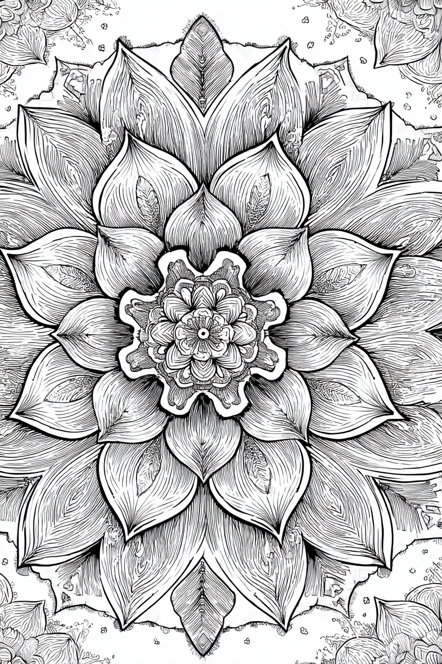 Mandalas & Geometric Patterns - Instantly Downloadable Digital Adult Colouring Book