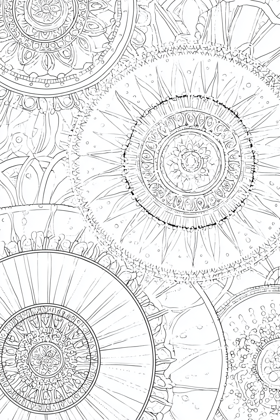 Mandalas & Geometric Patterns - Instantly Downloadable Digital Adult Colouring Book