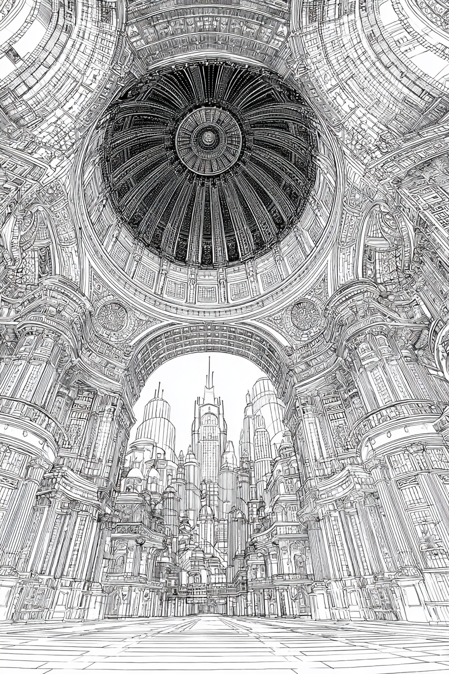 Famous Landmarks - Instantly Downloadable Digital Adult Colouring Book