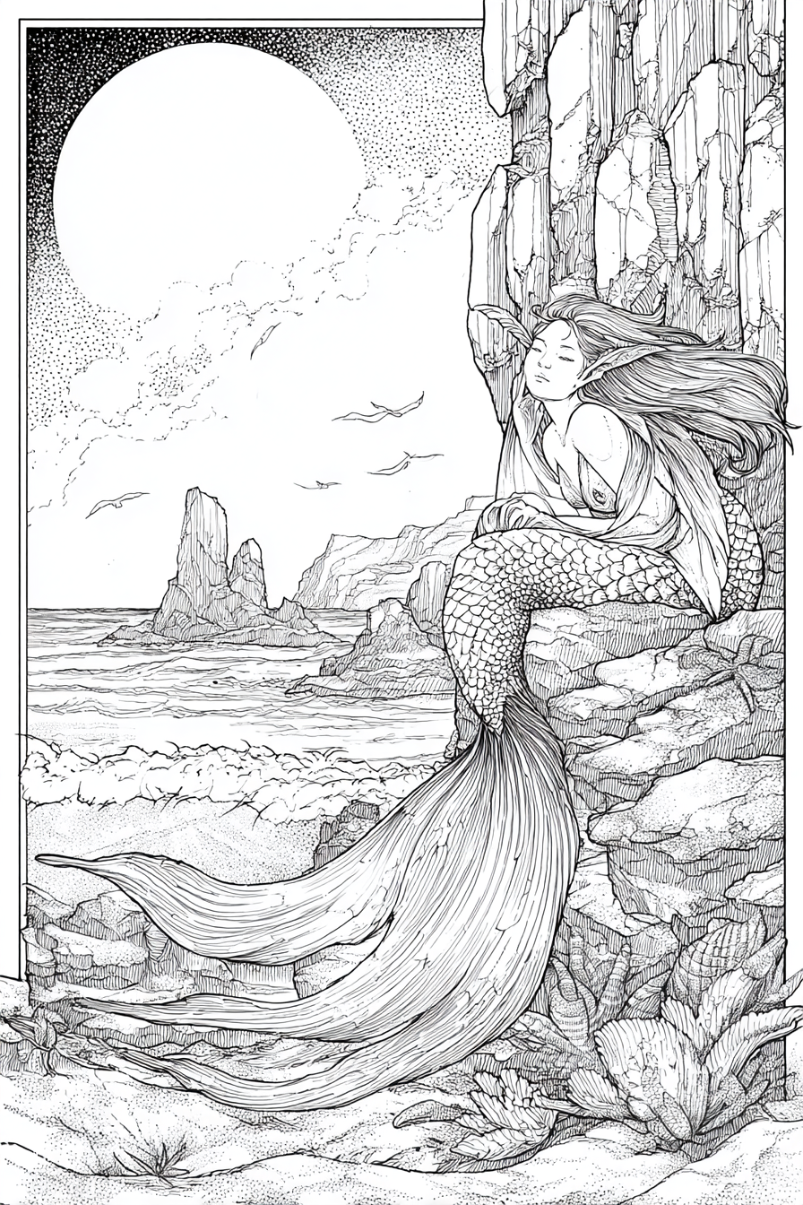 Fantasy Creatures - Instantly Downloadable Digital Adult Colouring Book