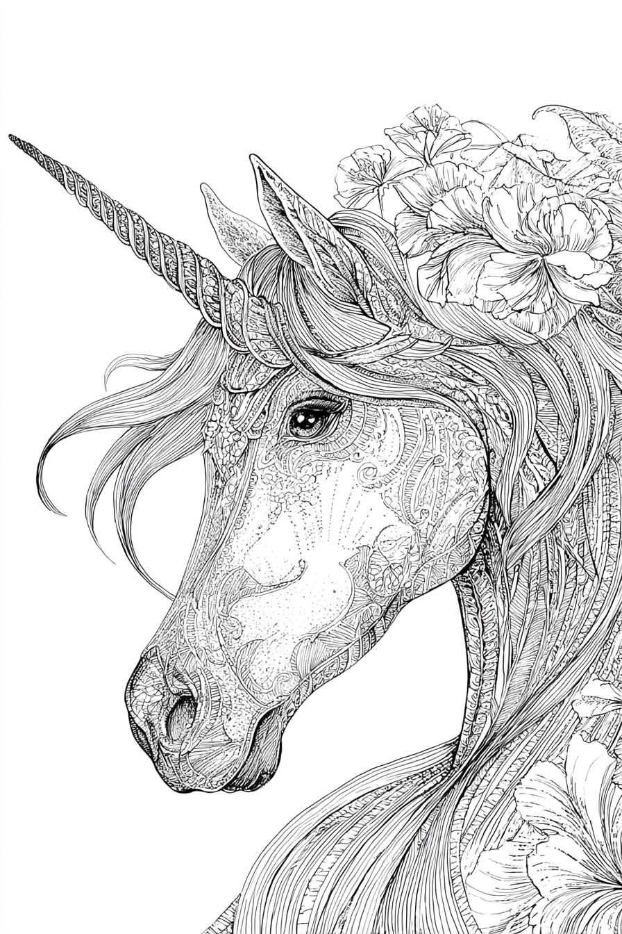 Fantasy Creatures - Instantly Downloadable Digital Adult Colouring Book