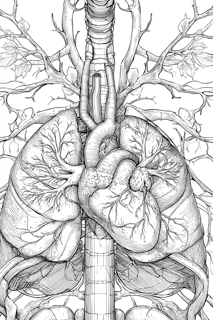 Human Anatomy & Educational Sketches - Instantly Downloadable Digital Adult Colouring Book