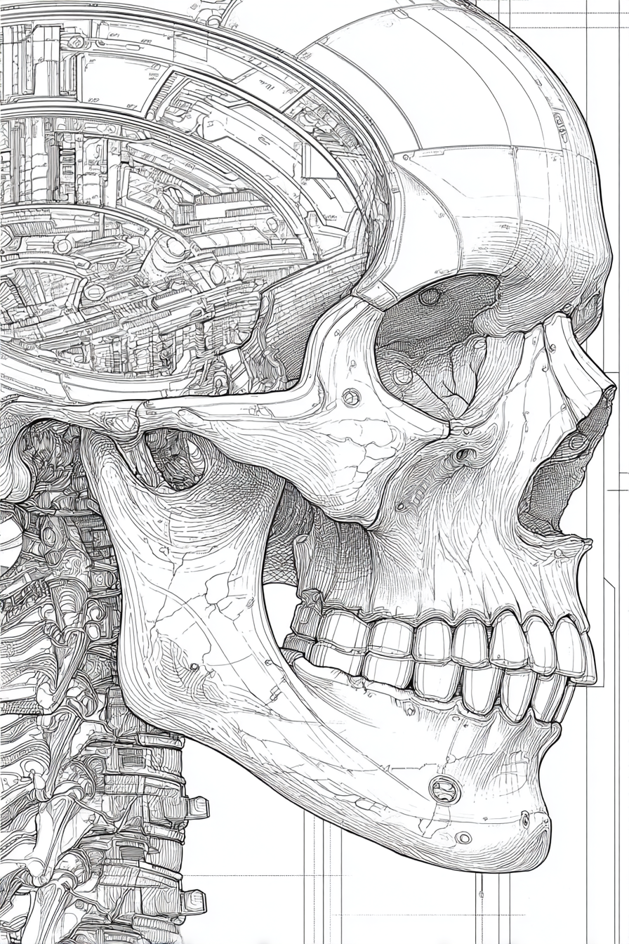 Human Anatomy & Educational Sketches - Instantly Downloadable Digital Adult Colouring Book