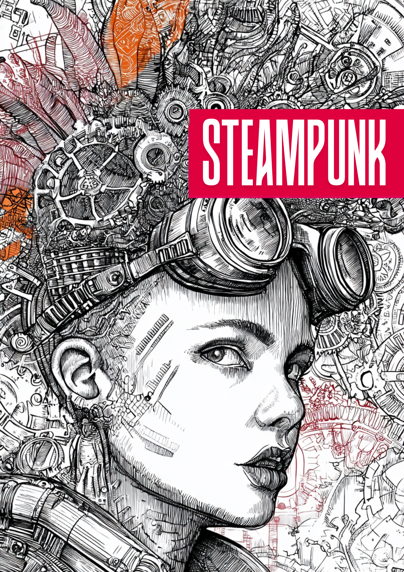 Steampunk - Instantly Downloadable Digital Adult Colouring Book