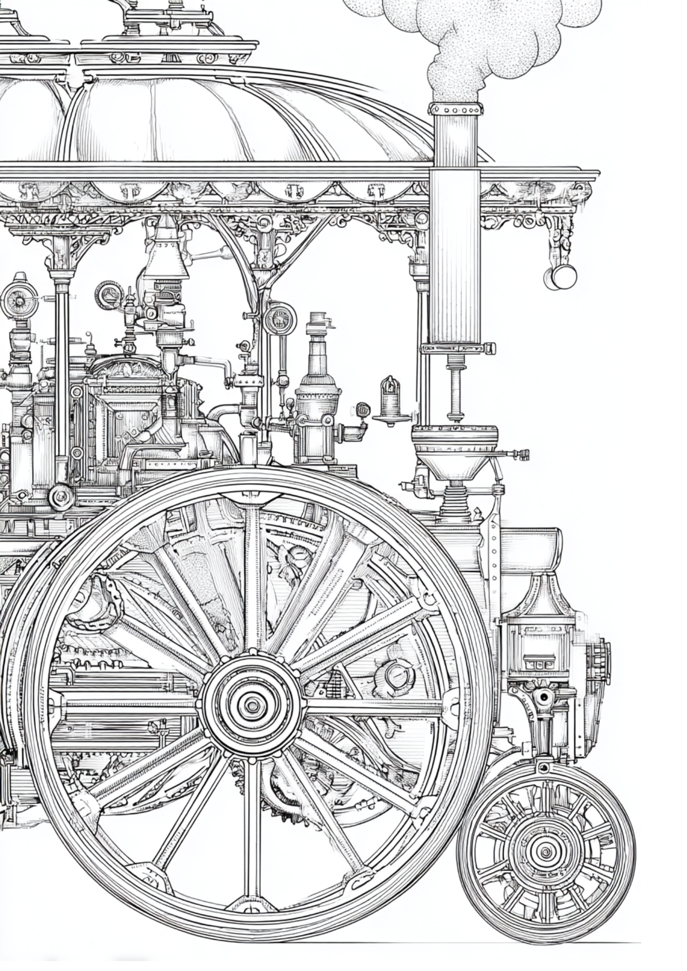 Steampunk - Instantly Downloadable Digital Adult Colouring Book