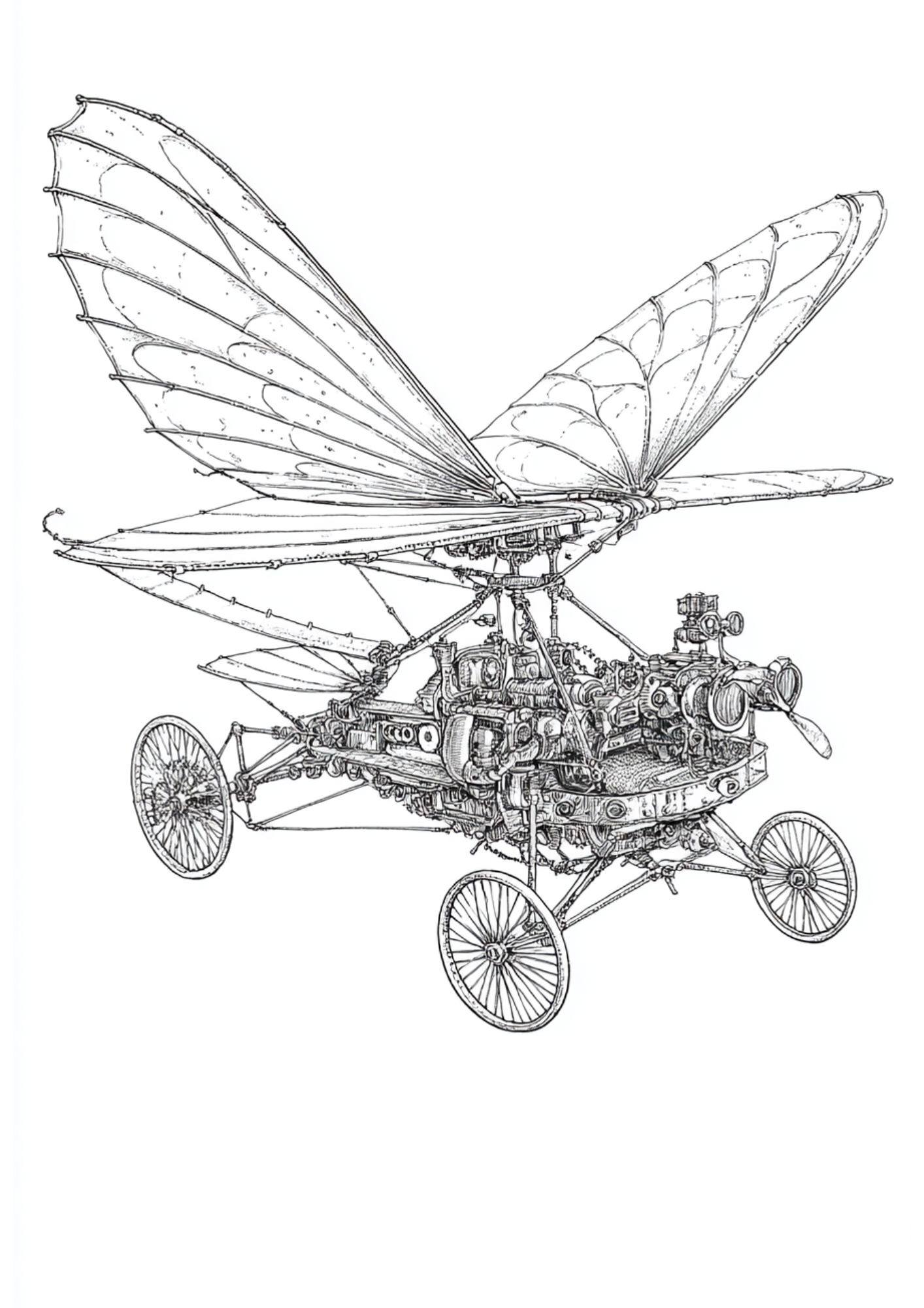 Steampunk - Instantly Downloadable Digital Adult Colouring Book