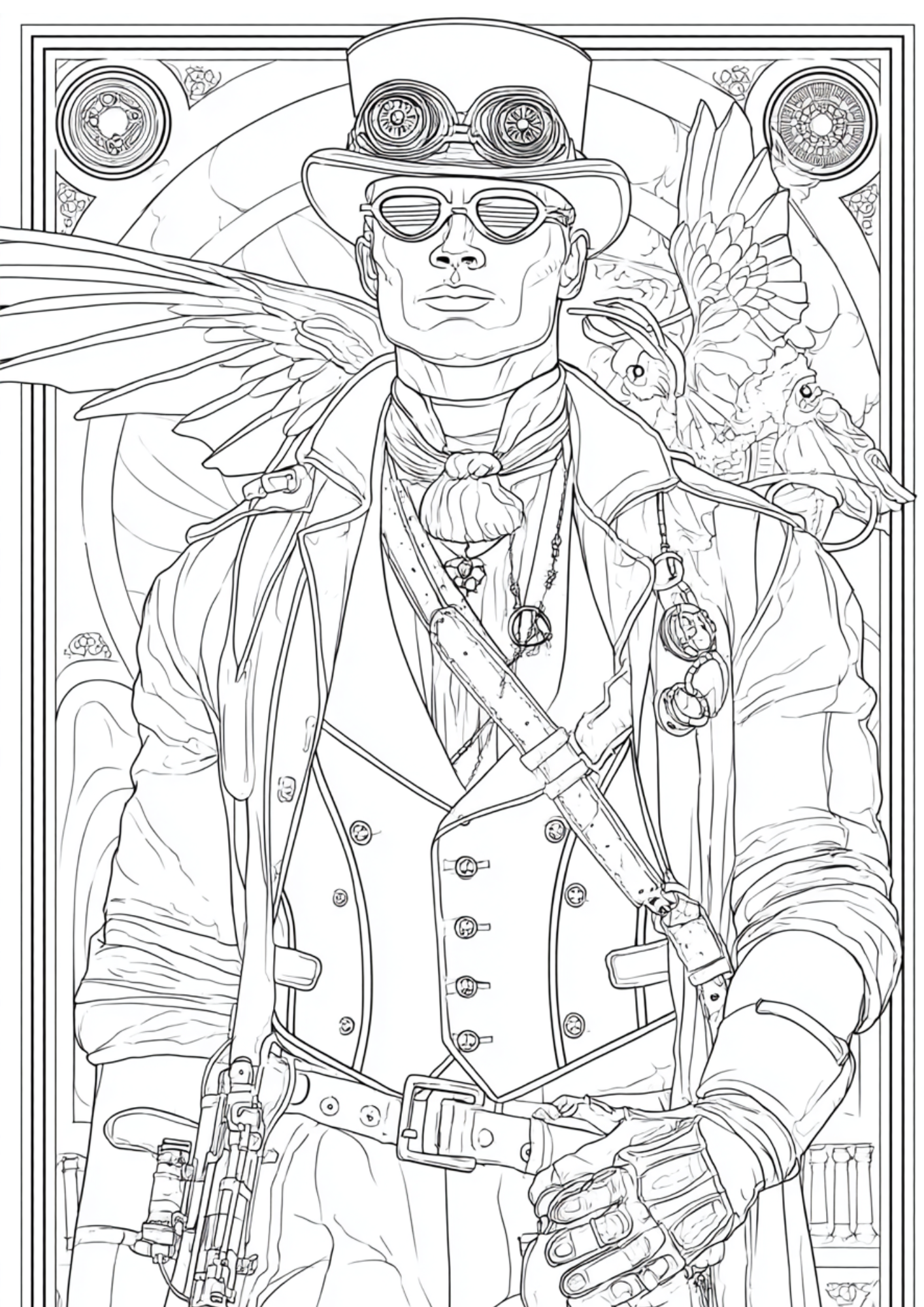 Steampunk - Instantly Downloadable Digital Adult Colouring Book