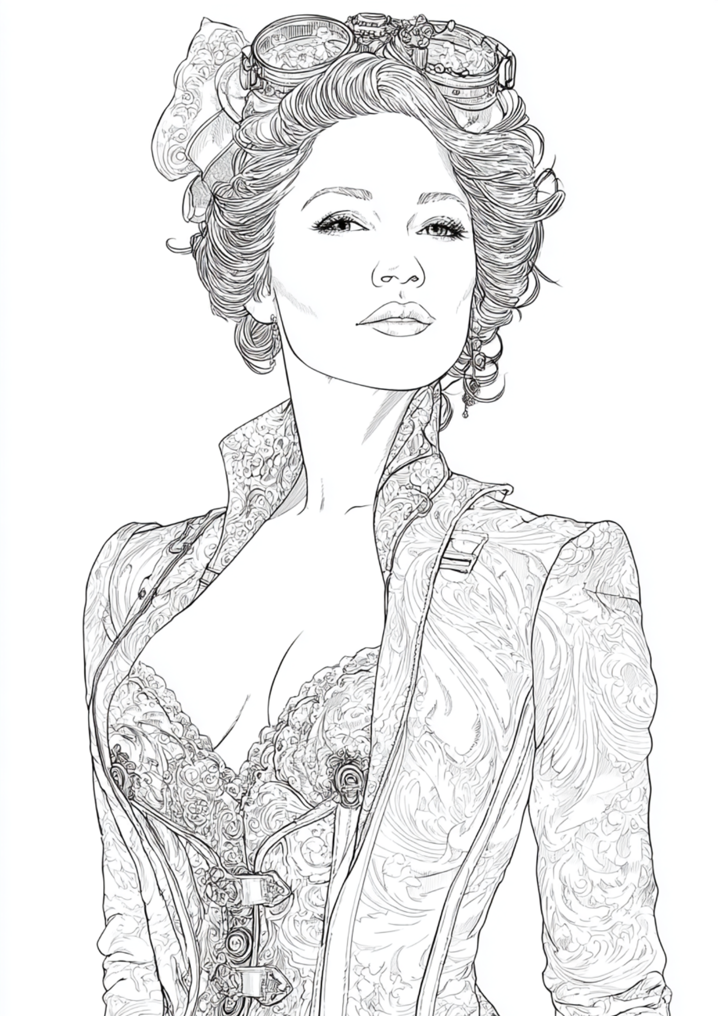 Steampunk - Instantly Downloadable Digital Adult Colouring Book